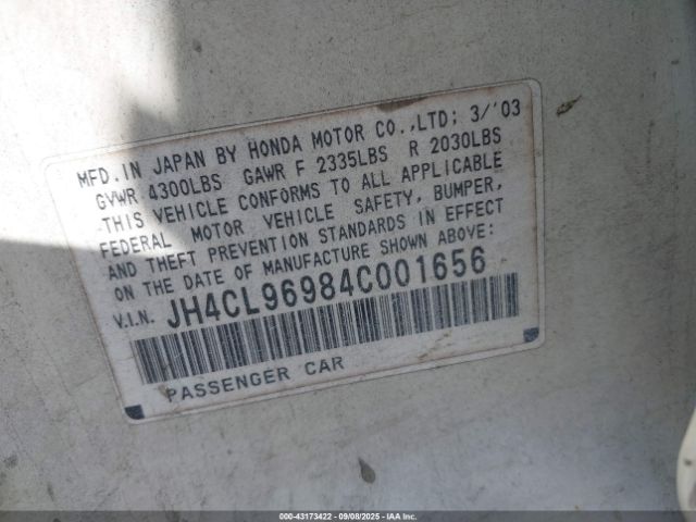 2004 ACURA TSX JH4CL96984C001656 Photo 8