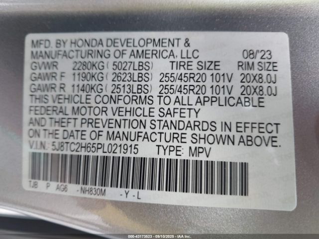 2023 ACURA RDX 5J8TC2H65PL021915 Photo 8