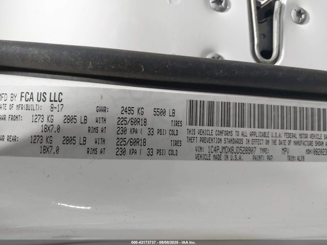Jeep Cherokee 2018 1C4PJMDX8JD528907 Image 9