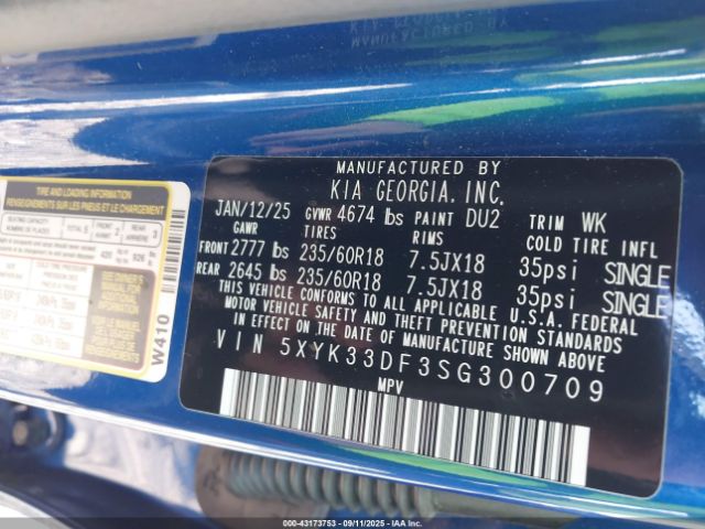 2025 KIA SPORTAGE 5XYK33DF3SG300709 Photo 8