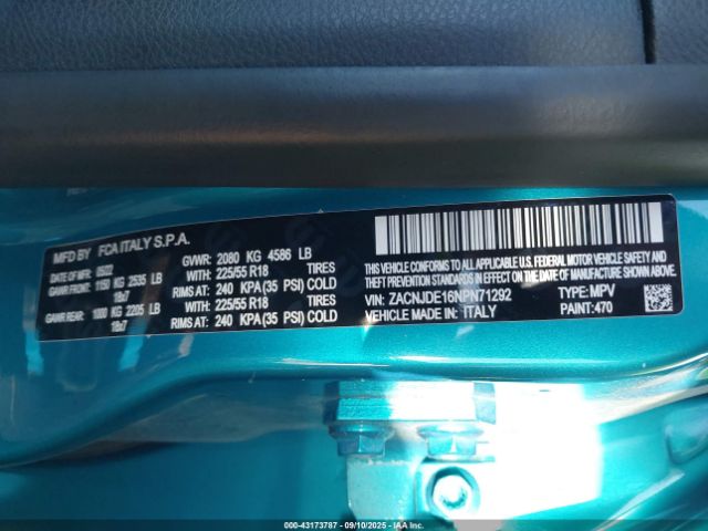 2022 JEEP RENEGADE ZACNJDE16NPN71292 Photo 8