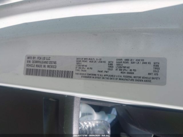 2022 RAM PROMASTER 3500 3C6MRVJG4NE120745 Photo 8