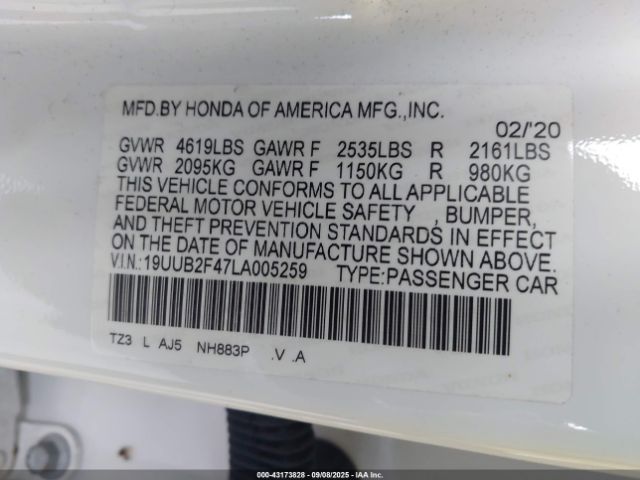 2020 ACURA TLX 19UUB2F47LA005259 Photo 8