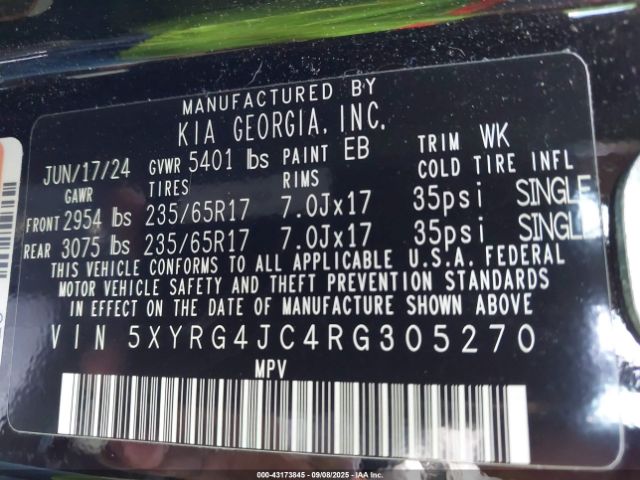 2024 KIA SORENTO 5XYRG4JC4RG305270 Photo 8