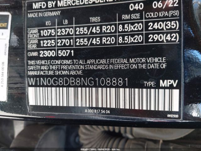 2022 MERCEDES-BENZ GLC 300 W1N0G8DB8NG108881 Photo 8