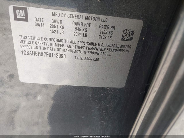 2015 CADILLAC ATS 1G6AH5RX7F0112090 Photo 8
