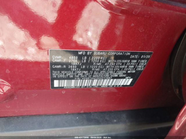 2025 SUBARU OUTBACK 4S4BTANC0S3211687 Photo 8