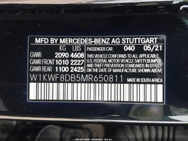 Mercedes-Benz m264 2021 W1KWF8DB5MR650811 Image 9