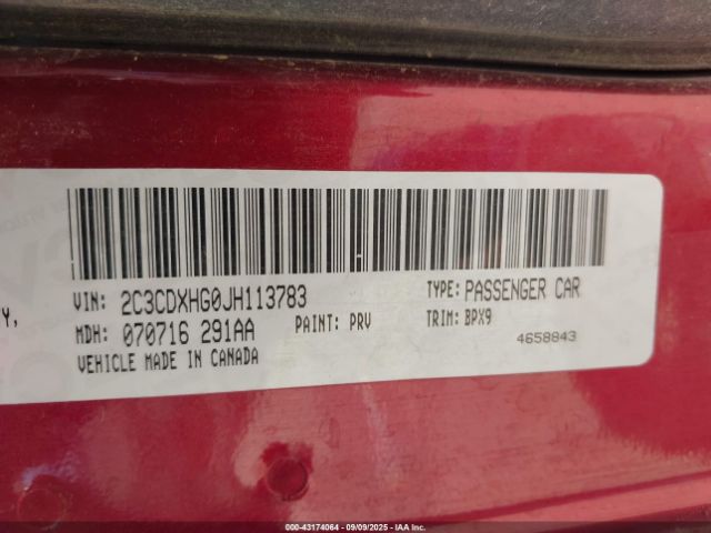 2018 DODGE CHARGER 2C3CDXHG0JH113783 Photo 8