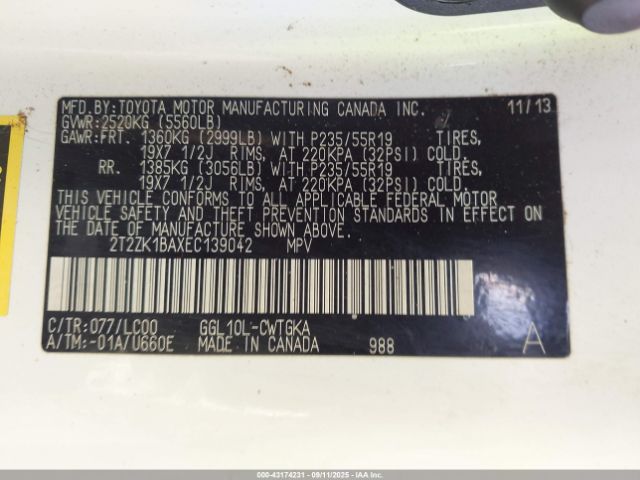 2014 LEXUS RX 350 2T2ZK1BAXEC139042 Photo 8