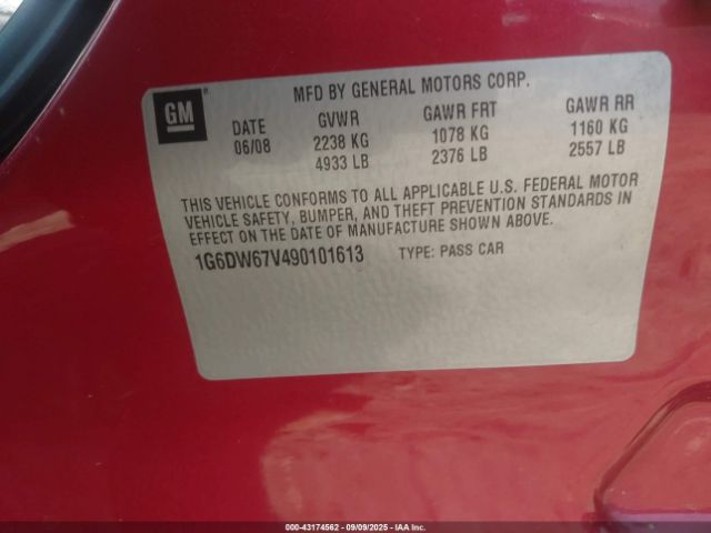 2009 CADILLAC STS 1G6DW67V490101613 Photo 8