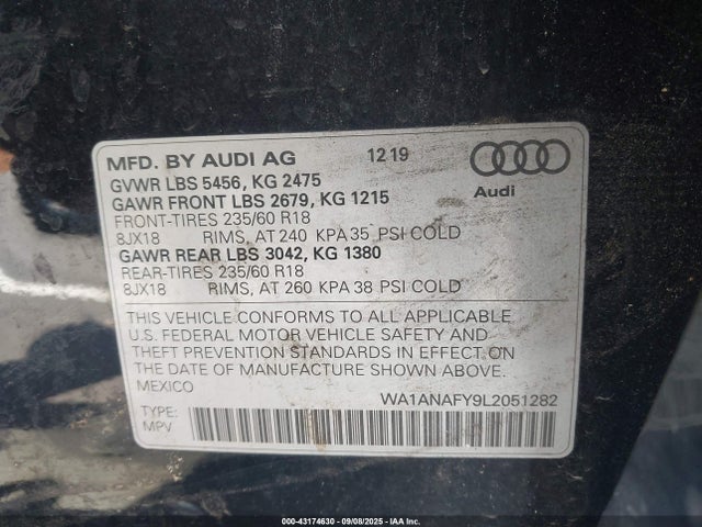 2020 AUDI Q5 WA1ANAFY9L2051282 Photo 8