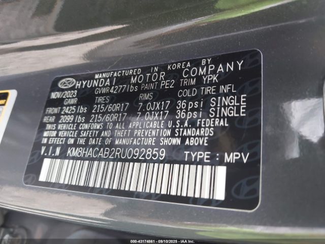 2024 HYUNDAI KONA KM8HACAB2RU092859 Photo 8
