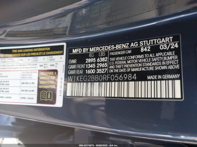 2024 MERCEDES-BENZ EQE 350+ W1KEG2BB0RF056984 Photo 8