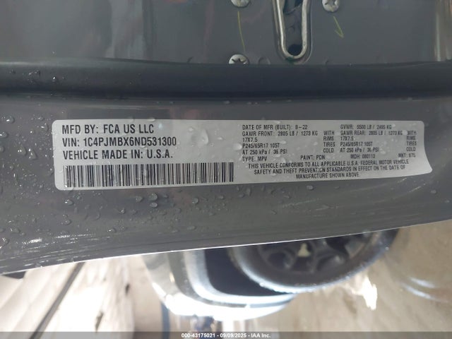 2022 JEEP CHEROKEE 1C4PJMBX6ND531300 Photo 8