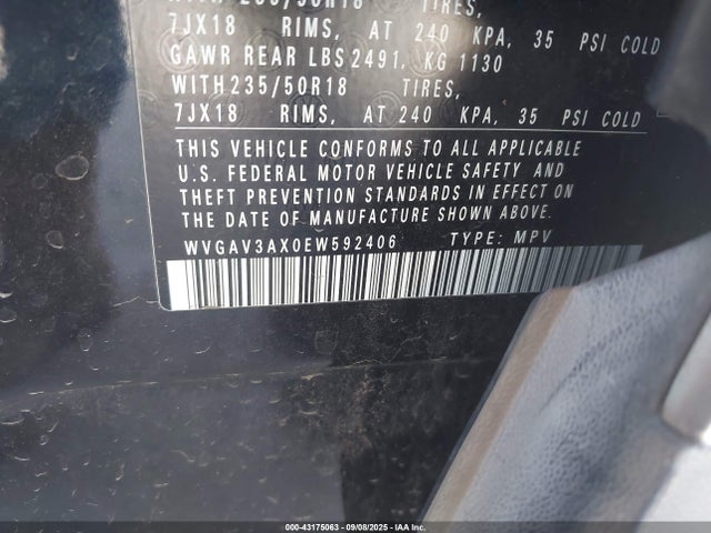 Volkswagen Tiguan 2014 WVGAV3AX0EW592406 Image 9