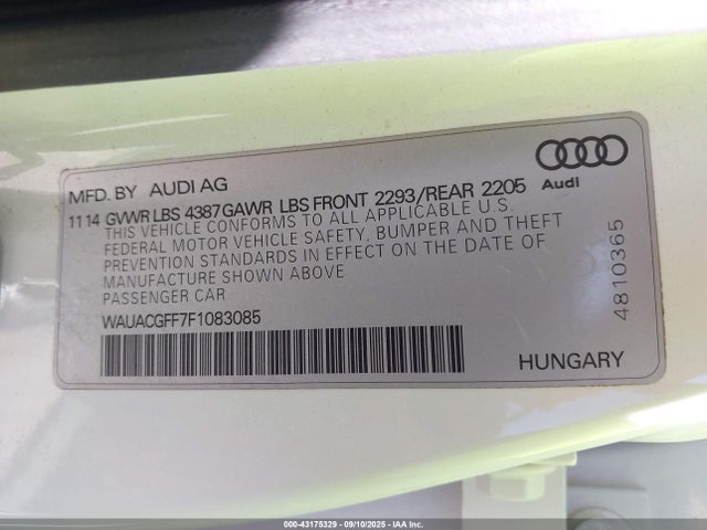 2015 AUDI A3 WAUACGFF7F1083085 Photo 8
