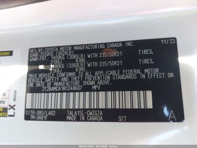 2024 LEXUS RX 350 2T2BAMCA1RC048607 Photo 8