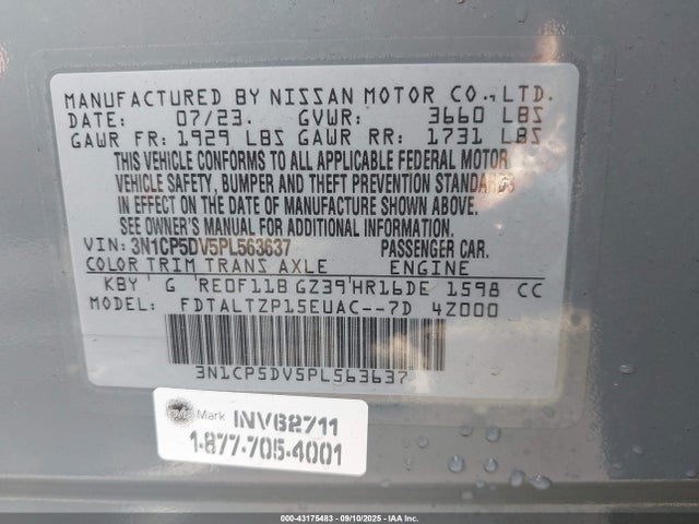 Nissan 2023 2023 3N1CP5DV5PL563637 Image 9
