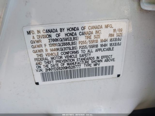 2009 ACURA MDX 2HNYD28209H528777 Photo 8
