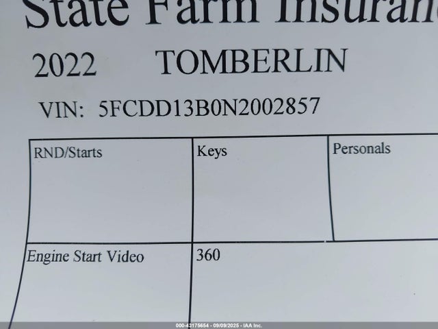 Tomberlin 2022 2022 5FCDD13B0N2002857 Image 10