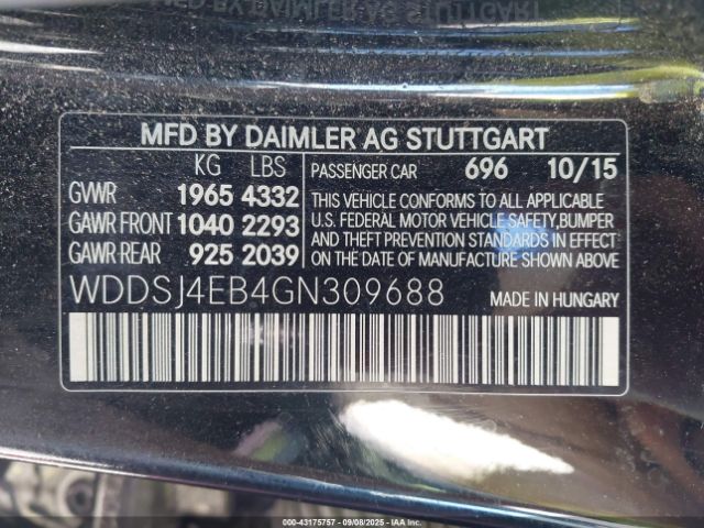 2016 MERCEDES-BENZ CLA 250 WDDSJ4EB4GN309688 Photo 8