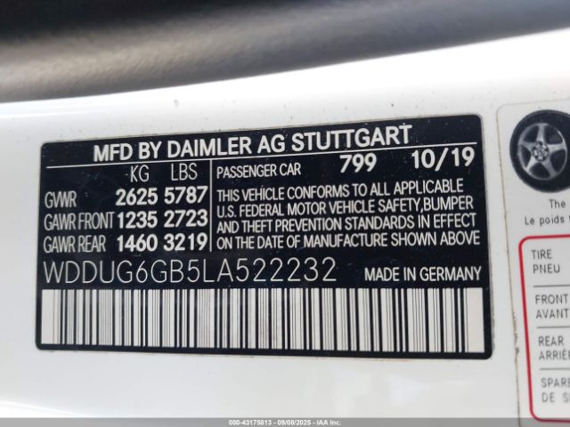 2020 MERCEDES-BENZ S 450 WDDUG6GB5LA522232 Photo 8