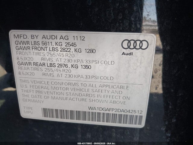 2013 AUDI Q5 WA1DGAFP2DA042512 Photo 8