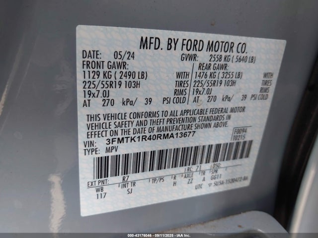 3FMTK1R40RMA13677 Ford 2024