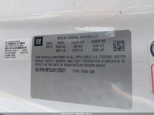 2018 CHEVROLET CAMARO 1G1FH1R76J0113521 Photo 8