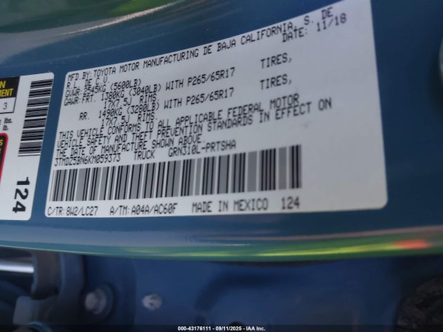 3TMDZ5BN6KM059373 Toyota 2gr-fks