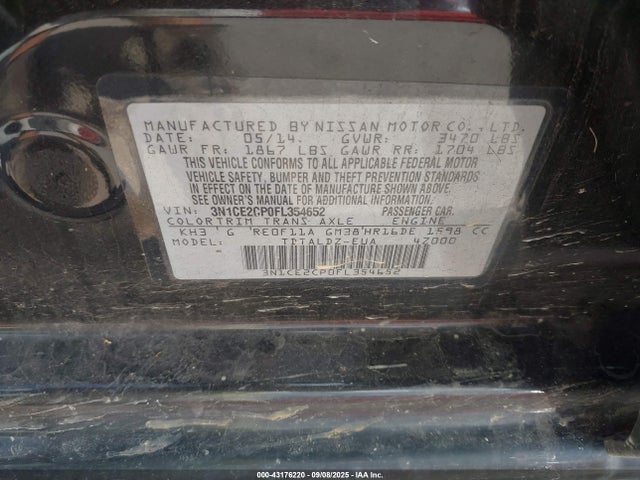 Nissan VERSA NOTE 2015 3N1CE2CP0FL354652 Image 9