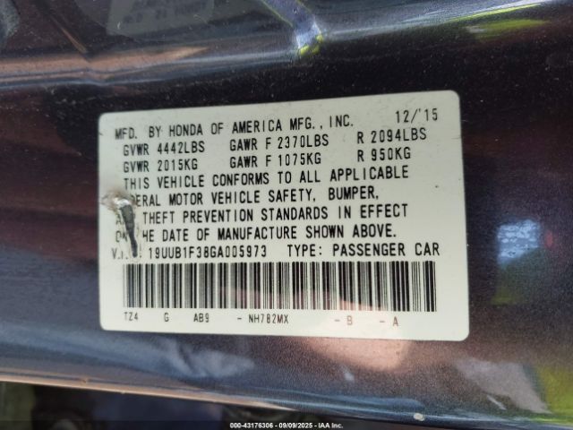 2016 ACURA TLX 19UUB1F38GA005973 Photo 8