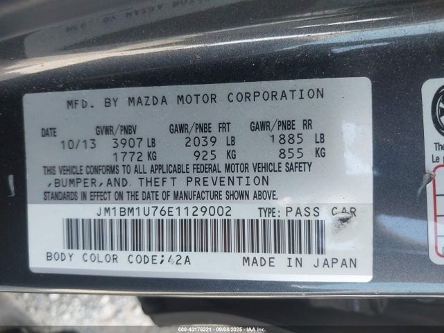 Mazda pe 2014 JM1BM1U76E1129002 Image 9