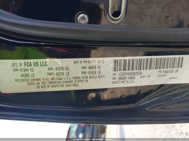 1C3CDFAA3GD533530 Dodge Dart