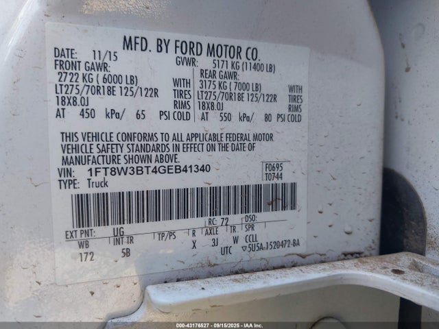 Ford 2016 2016 1FT8W3BT4GEB41340 Image 8