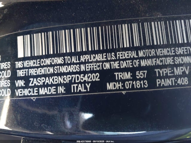 43176568 :رقم المزاد ، ZASPAKBN3P7D54202 vin ، 2023 Alfa Romeo Stelvio Veloce Awd مزاد بيع
