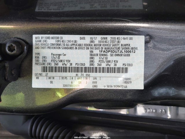 1FADP5DU7JL100612 Ford 2.0l atk ivct hev