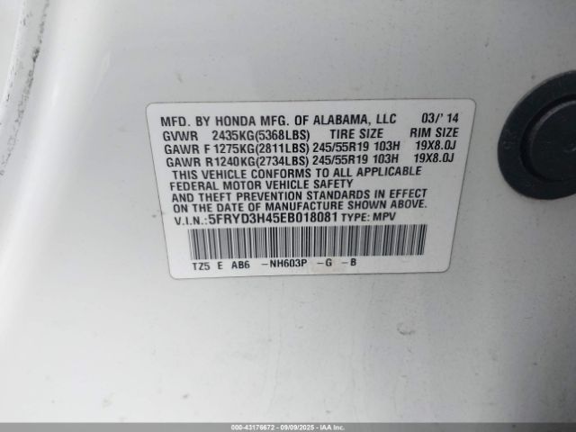 2014 ACURA MDX 5FRYD3H45EB018081 Photo 8