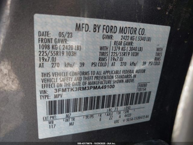 2023 FORD MUSTANG MACH-E 3FMTK3RM3PMA49100 Photo 8