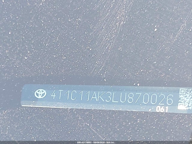4T1C11AK3LU870026 Toyota a25a-fks