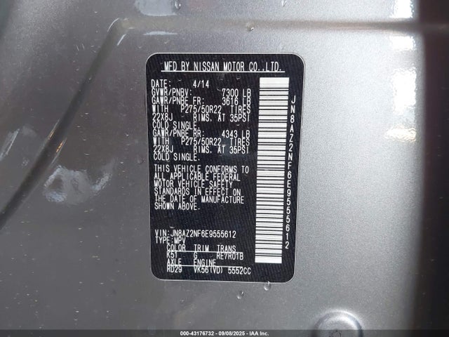 Infiniti QX80 2014 JN8AZ2NF6E9555612 Image 9