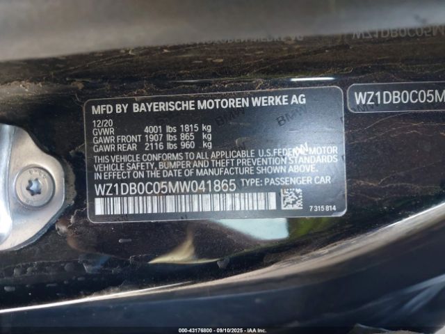 2021 TOYOTA GR SUPRA WZ1DB0C05MW041865 Photo 8