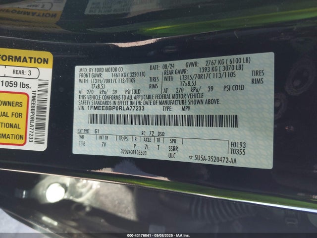 1FMEE8BP0RLA77233 Ford ecoboost