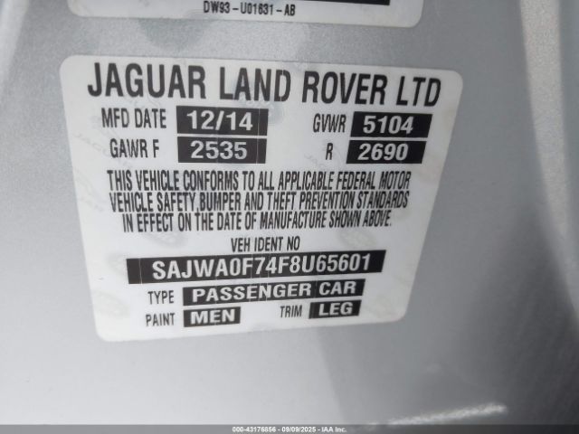 2015 JAGUAR XF SAJWA0F74F8U65601 Photo 8