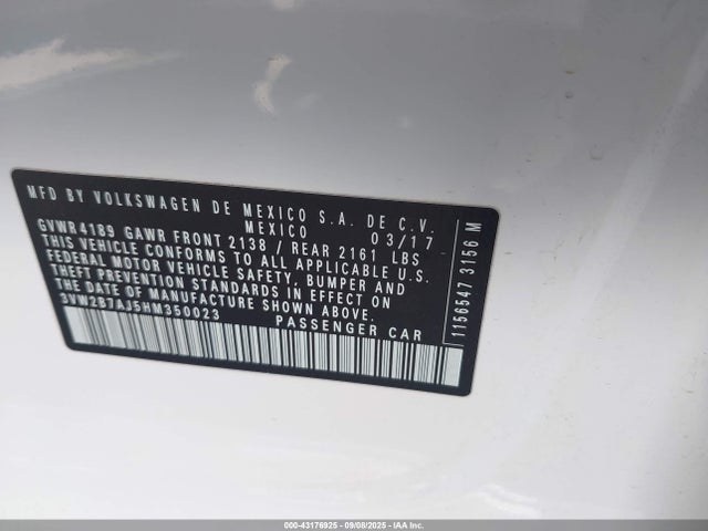Volkswagen 1.4 tsi 2017 3VW2B7AJ5HM350023 Image 9