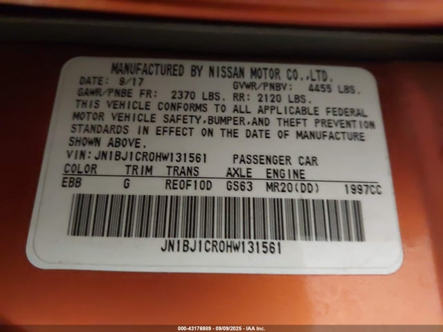 JN1BJ1CR0HW131561 Nissan 2017