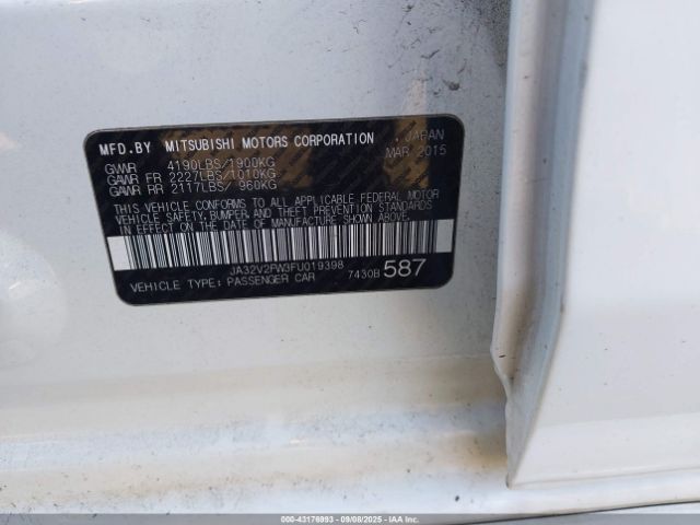 2015 MITSUBISHI LANCER JA32V2FW3FU019398 Photo 8