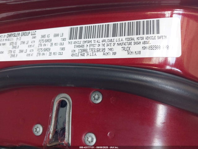 RAM 1500 2014 1C6RR6LT7ES160109 Image 9