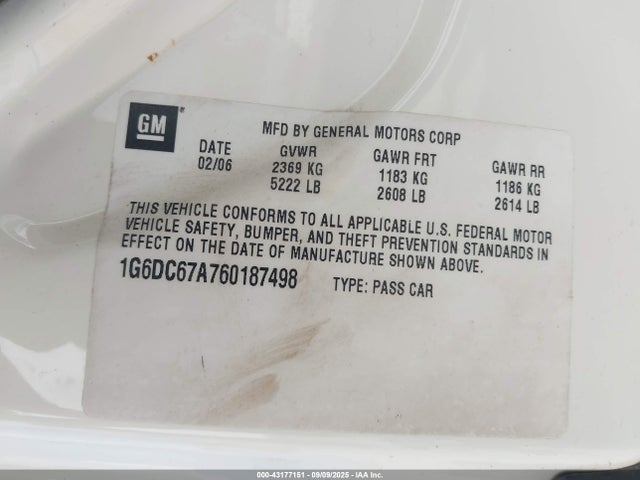 2006 CADILLAC STS 1G6DC67A760187498 Photo 8